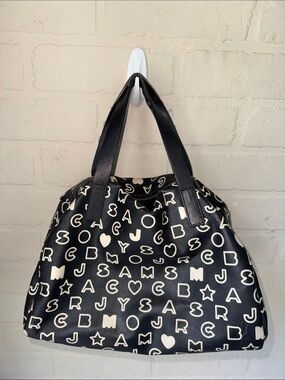 Marc by Marc Jacob’s purse tote duffle Y2K alphabet black cream